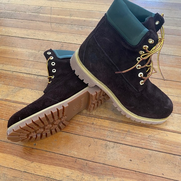 Timberland construction boots 6 inch suede